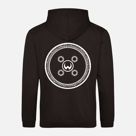 Shield Mk1 White Print Hoodie