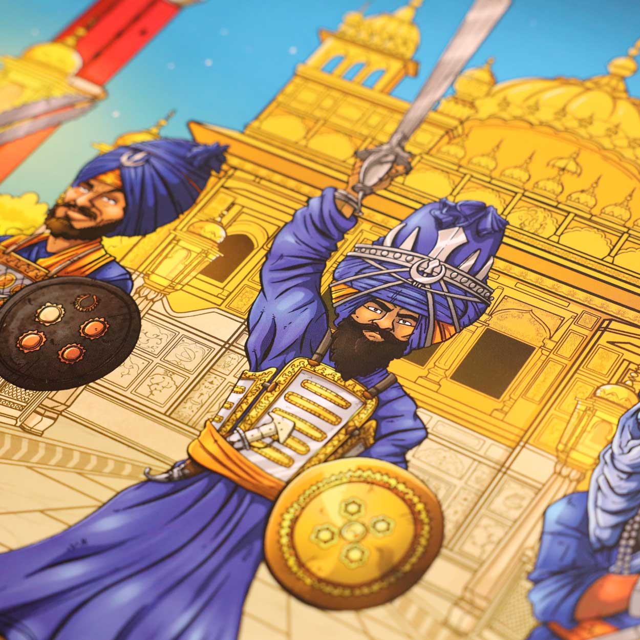 Darbar Sahib (Golden Temple) A3 Comic Art Poster