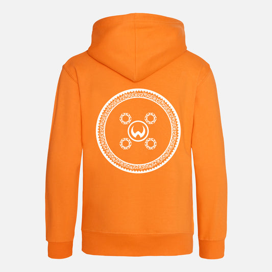 Shield MK1 White Print Kids Hoodie