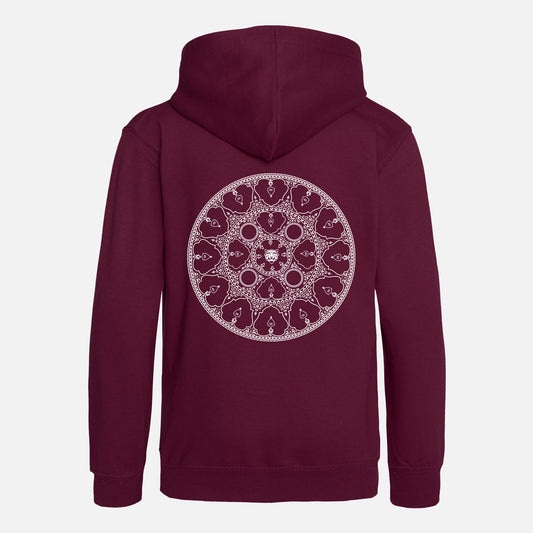 Shield MK White Print Kids Hoodie
