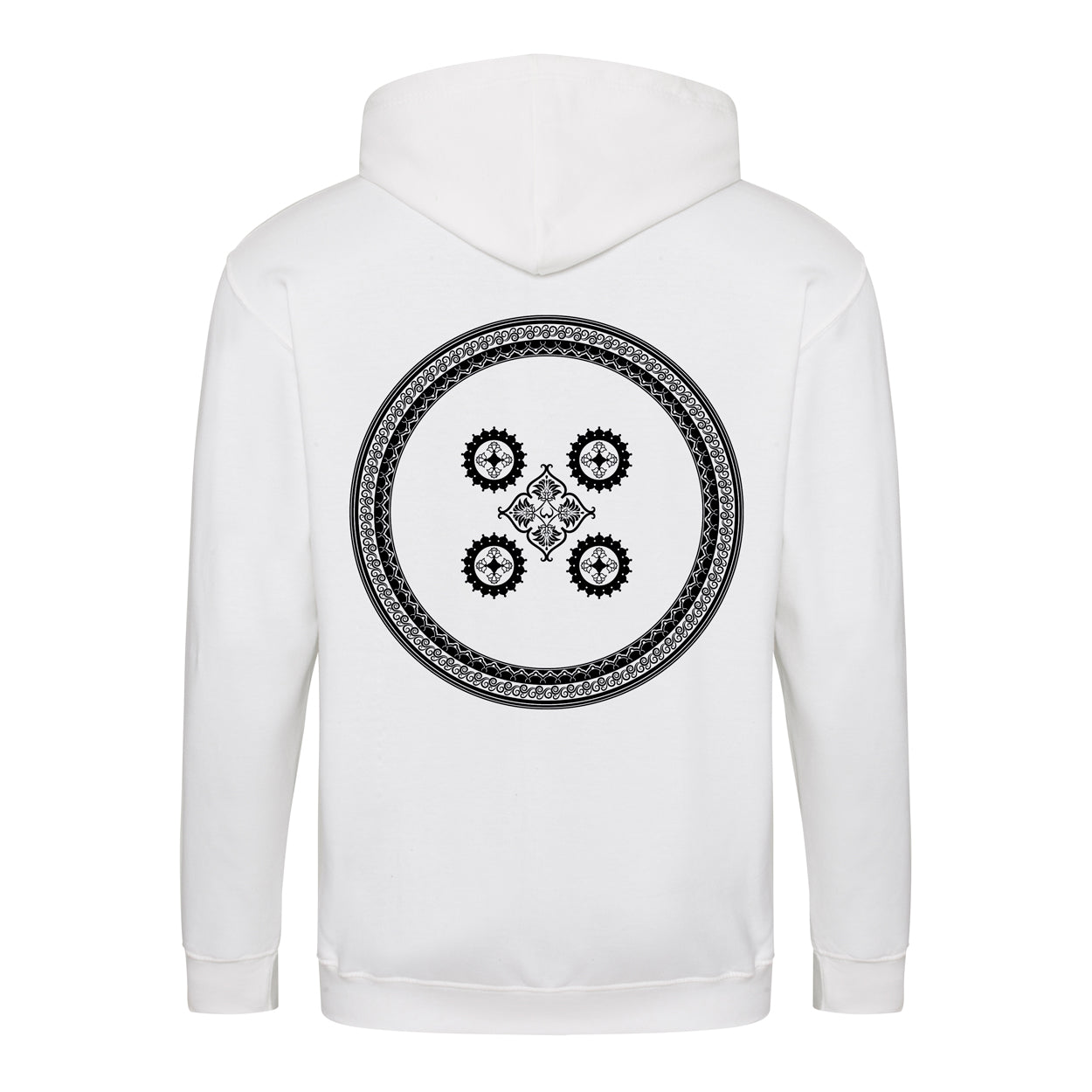 Shield Black Print Zip Hoodie